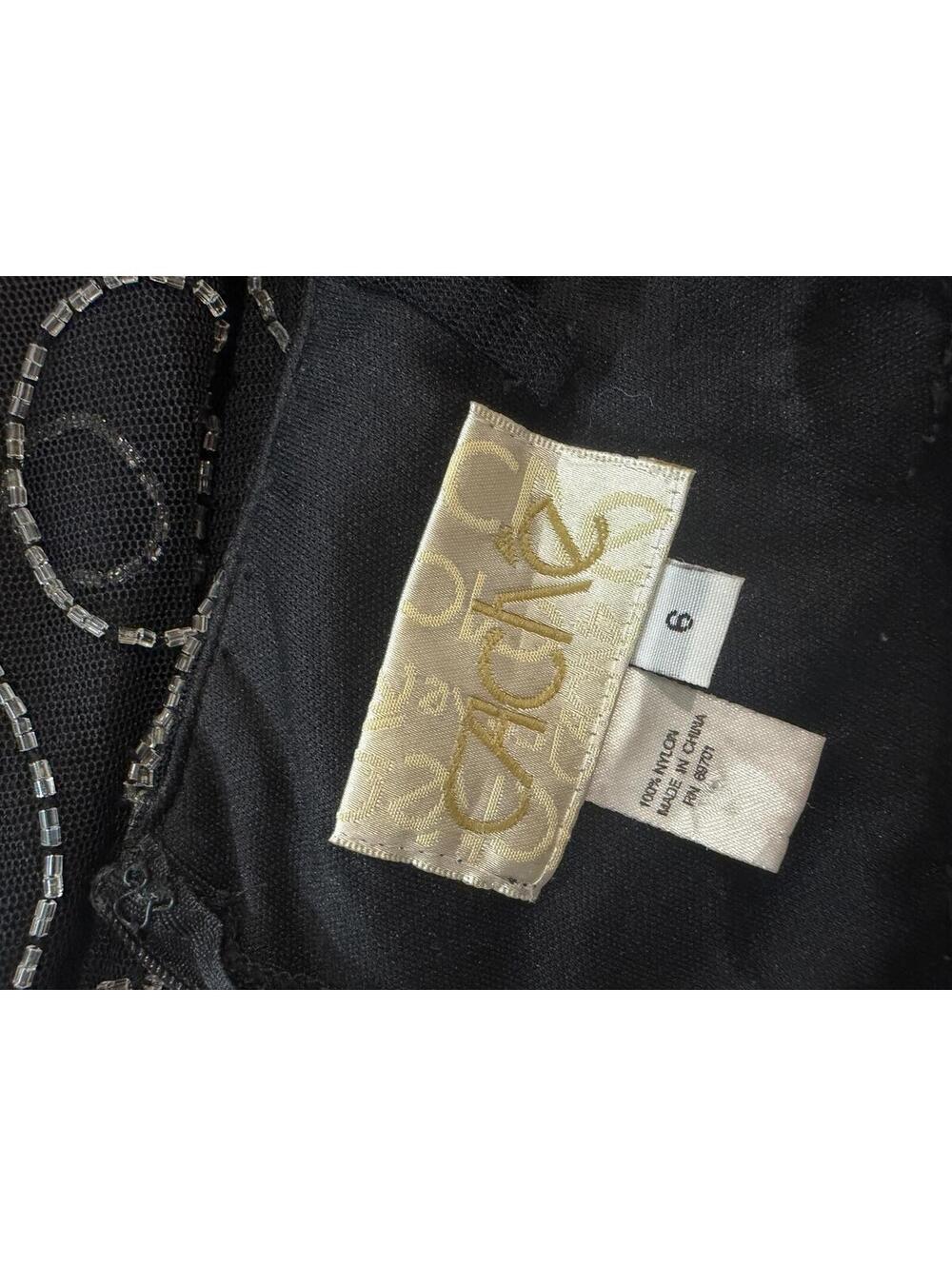 Black and Silver Fully Beaded Bubble Cache Maxi Formal Dress - Picture 8 of 9